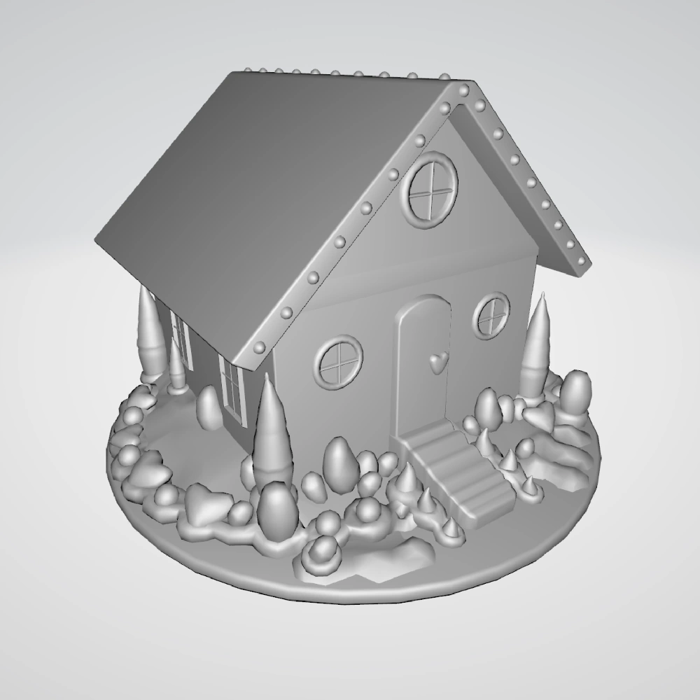 Um modelo 3D de pão de gengibre sem materiais armazenados no formato STL