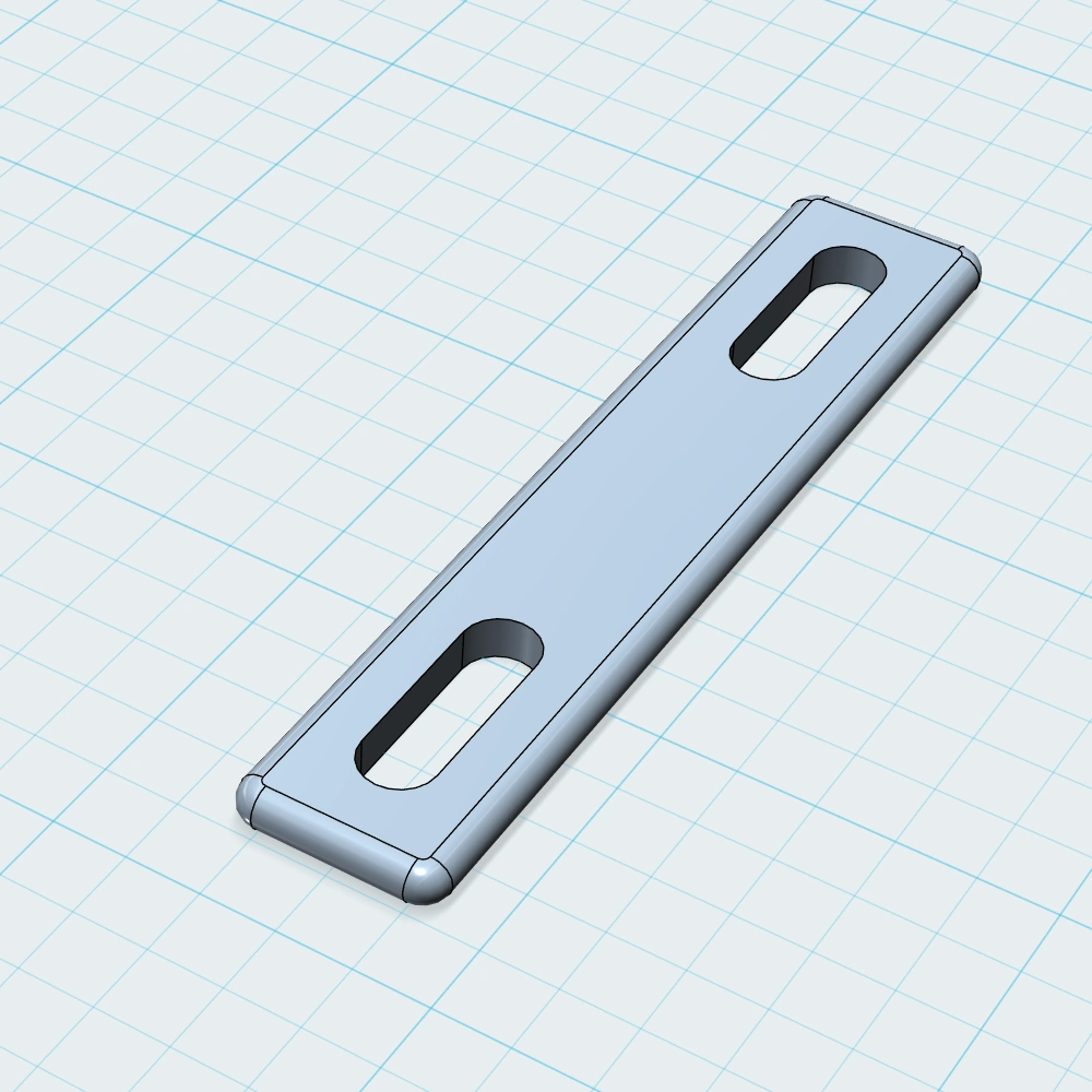 A side panel clip in its original STP format